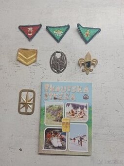 Skautské odznaky, nášivky a kniha – Junák / Skaut