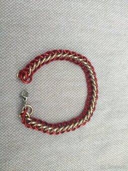 Náramek z kroužků - černá a šampaňská barva