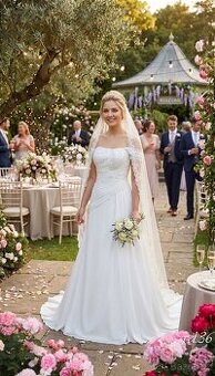 SVATEBNÍ ŠATY AFRODITA S VLEČKOU vel.36