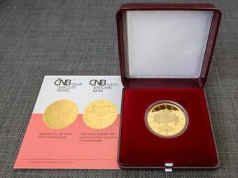 Zlatá mince ČNB - 100 let od vzniku Československa