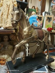 Luxusní socha koně bronz 8kg váha - 1