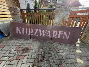 Plechové cedule  ze starého obchodu. - 1