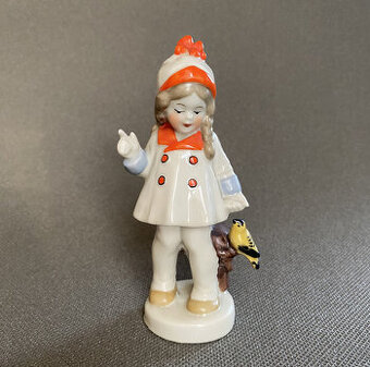 Porcelánová soška Holčička, 14 cm, Fasold & Stauch