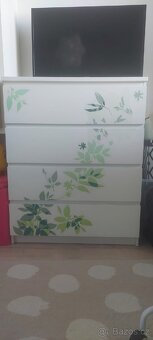 Komoda se 4 zásuvkami,bílá 80x100cm - 1