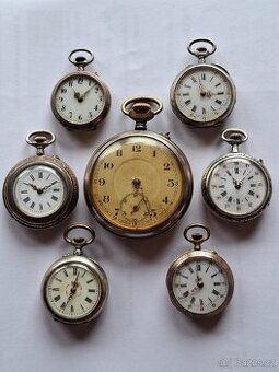 kapesní hodinky stříbrné, jednotlivě ks za 1800,- - 1