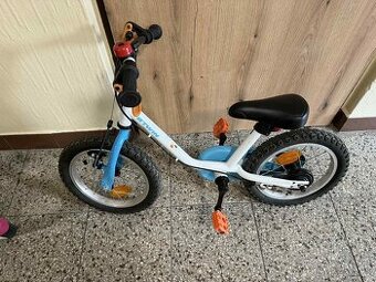 Dětské kolo Btwin 14” – s kolečky i vodící tyčí