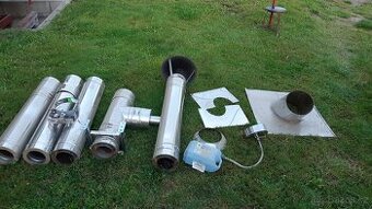 Komínová nerezová sestava pro peletová kamna 130mm