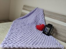 Pletená dětská deka svetlofialová
