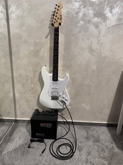 Rezervace  kytara Blond STR-1H WH + JOYO DC-15 v záruce