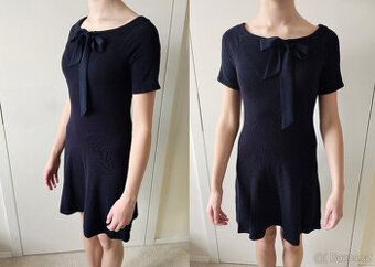 tmavě modré úpletové šaty Orsay, vel. XS / 34