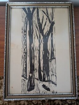 Obraz umělecký tisk - motiv stromy