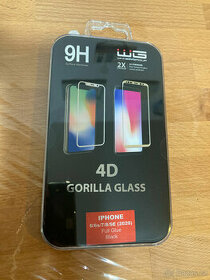 Tvrzené sklo 4D iPhone 6, 6s, 7, 8, SE(2020) - Černé