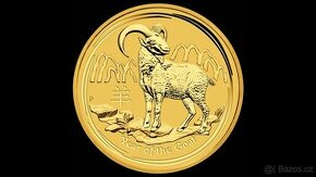 Zlatá investiční mince Rok Kozy 2015