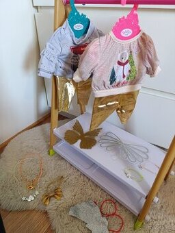 Vánoční oblečky pro baby born+doplňky