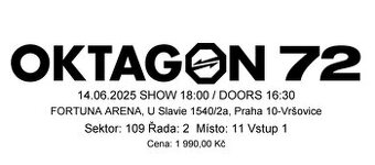 Prodam dve vstupenky na Oktagon 72