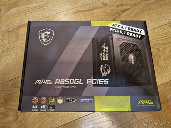 MSI MAG A850GL PCIE5 - NOVÝ, ZÁRUKA DO 2031