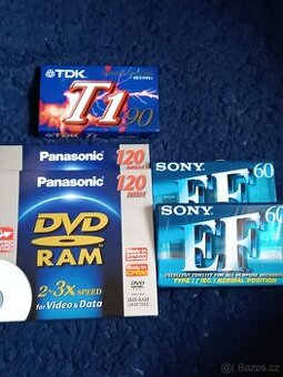 čisté DVD a kazety