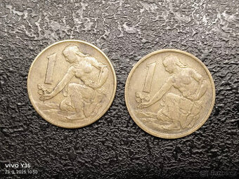 1 koruna 1980 obě varianty