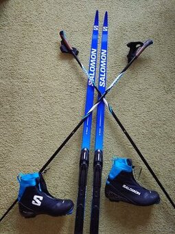 Kompletní set běžek Salomon Smax eskin 196cm + boty + hůlky