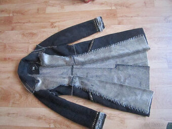 Kabát / kožich z umělé kožešiny, vel. M/L, délka 102 cm