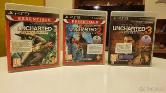 PS3 UNCHARTED 1,2,3 CELÁ KOLEKCE