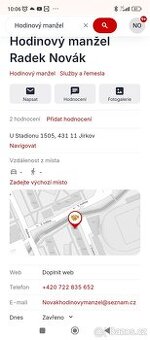 Hodinový manžel Jirkov a širší okolí