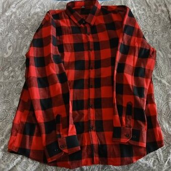 Červeno černá košile