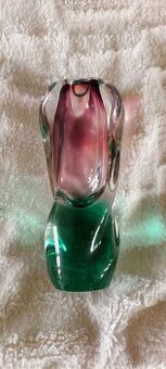 Starožitná váza z hutního skla - hutní sklo