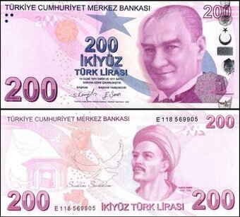 Turecko - 200 Lir bankovka, 2009, UNC