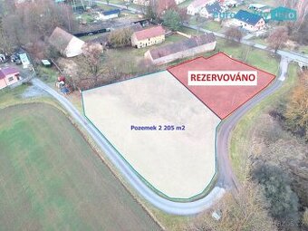 Prodej, stavební pozemek, 2205 m2, Ves Touškov, Mířovice
