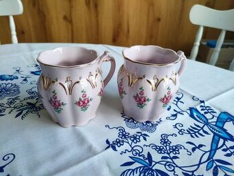 Starožitný růžový porcelán, více druhů