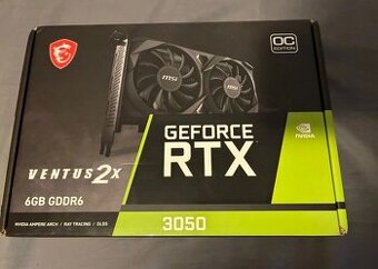 MSI GeForce RTX 3050 VENTUS 2X OC 6G nová grafika