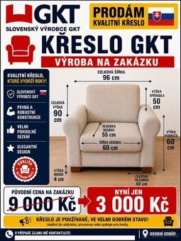 Kvalitní křeslo