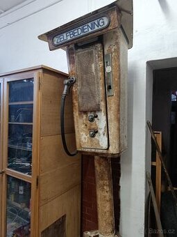 Starý benzínový stojan automat, slušný originál 2T, rare