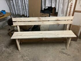 dřevěná venkovní lavice - 1