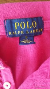 Dívčí růžové tričko s límečkem Ralph Lauren