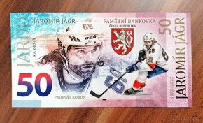 Pamětní bankovka JAROMÍR JÁGR 50