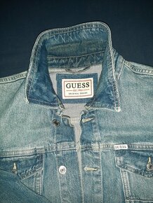 GUESS JEANS BUNDA MODRÁ - XL, 100% STAV Džínová bunda Dziska