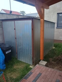 Plechová garáž, stavební bouda, plechová bouda 3x2m