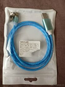Magnetický LED kabel USB