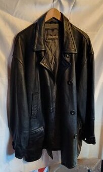 Kožené černé sako