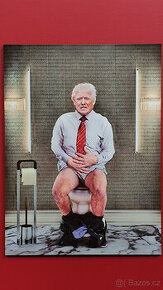 Cedule TRUMP na WC na dveře od toalety