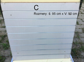 Drážkové panely 95 x 90 cm