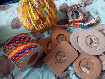 Retro lampiony dekorace závěsná