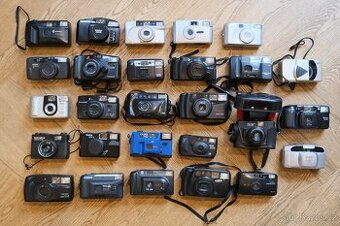 27 kusů analogových fotoaparátů (nefunkční/ND)