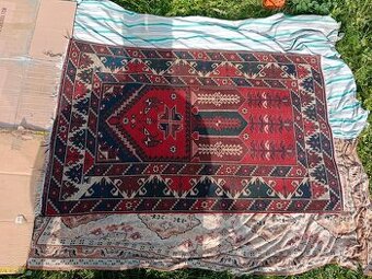 Pěkný starý ručně tkaný zachovalý koberec v.4