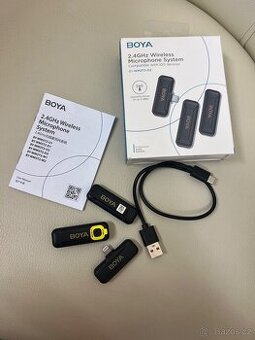 Bezdrátové mikrofony BOYA (2× klopový mikrofon) Lightning