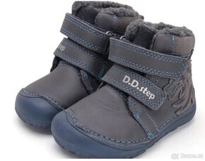 D.D.Step Barefoot zimní boty W073-42488 Royal Blue vel.22