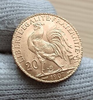 Zlatá mince 20 Frank 1907 - Francie