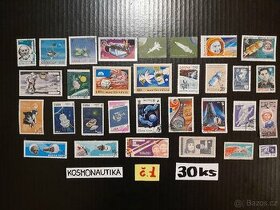 poštovní známky / Kosmonautika  č.1  30ks - 1